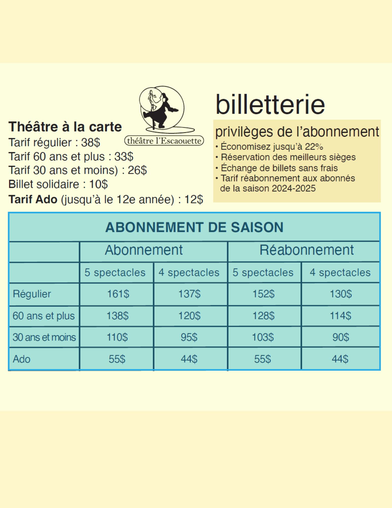 Billetterie